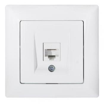 Gunsan Visage Datenbuchse 1-fach CAT6 Internet Netzwerk Weiss